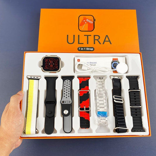 7in1 Ultra Smart Watch With 7 Straps