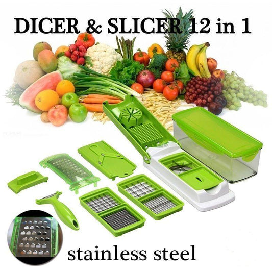 Speedy Chopper 12 Pieces Nicer Dicer Plus Fruit & Vegetable Slicer All in One Kitchen Gadget