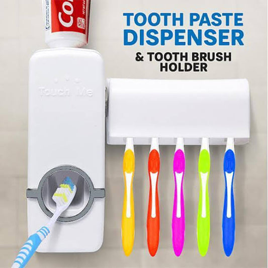 Keep Your Bathroom Organized with this Toothpaste Dispenser and Toothbrush Holder Set - ENLIVE